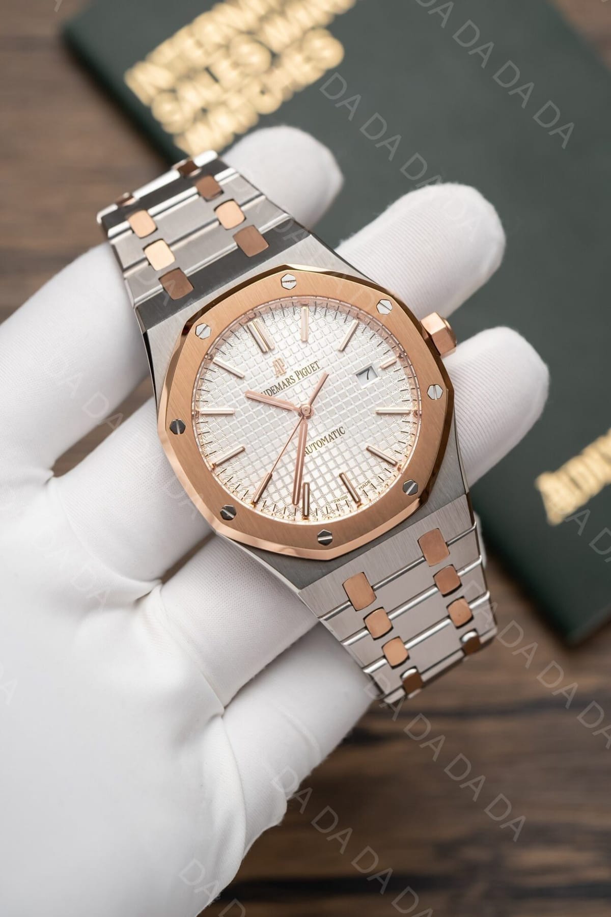 오데마피게 로얄오크 15400 로즈골드 콤비 흰판 41mm 3