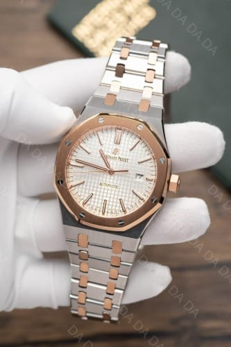 오데마피게 로얄오크 15400 로즈골드 콤비 흰판 41mm