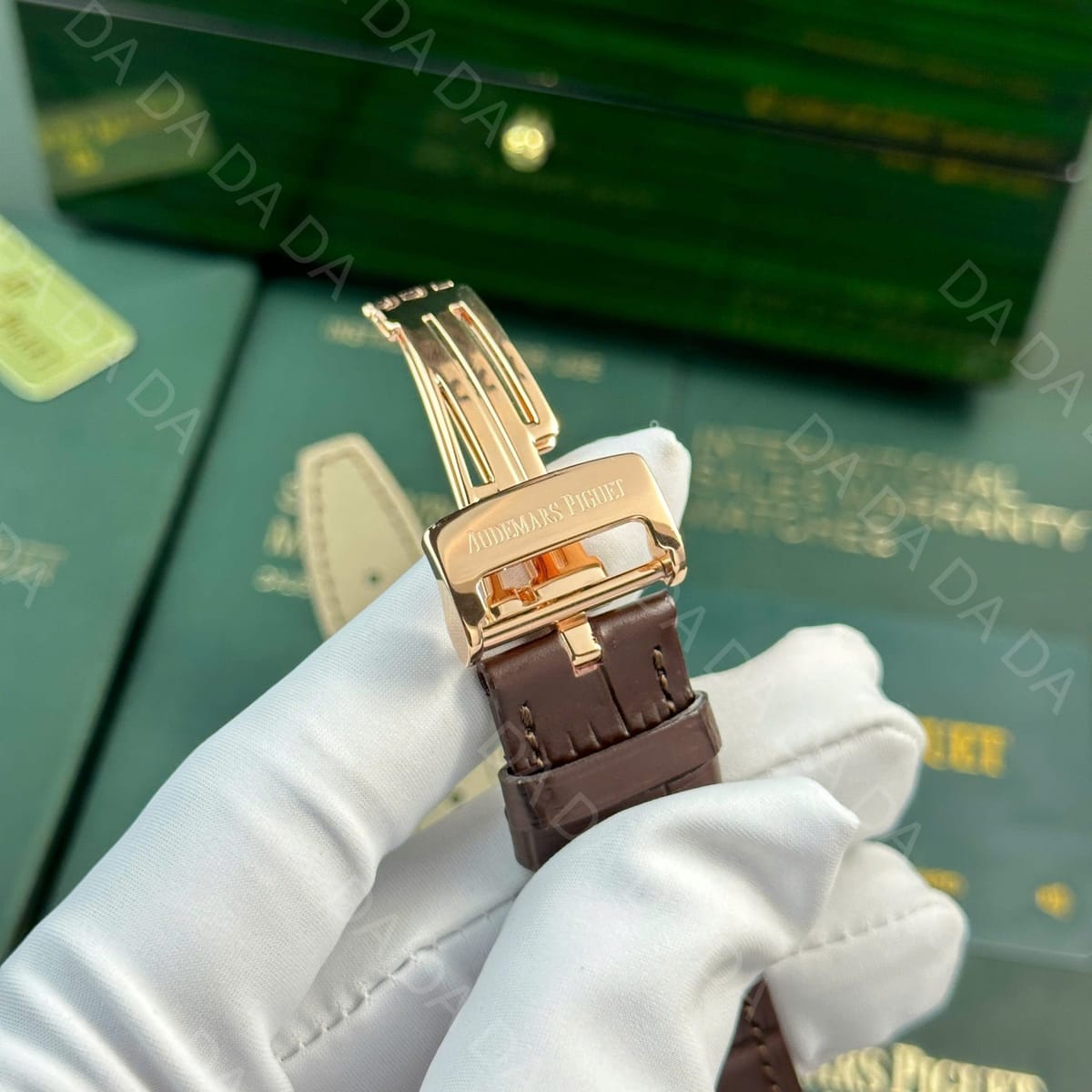 오데마피게 로얄오크 15400 로즈골드 금통 흰판 가죽밴드 41mm 13