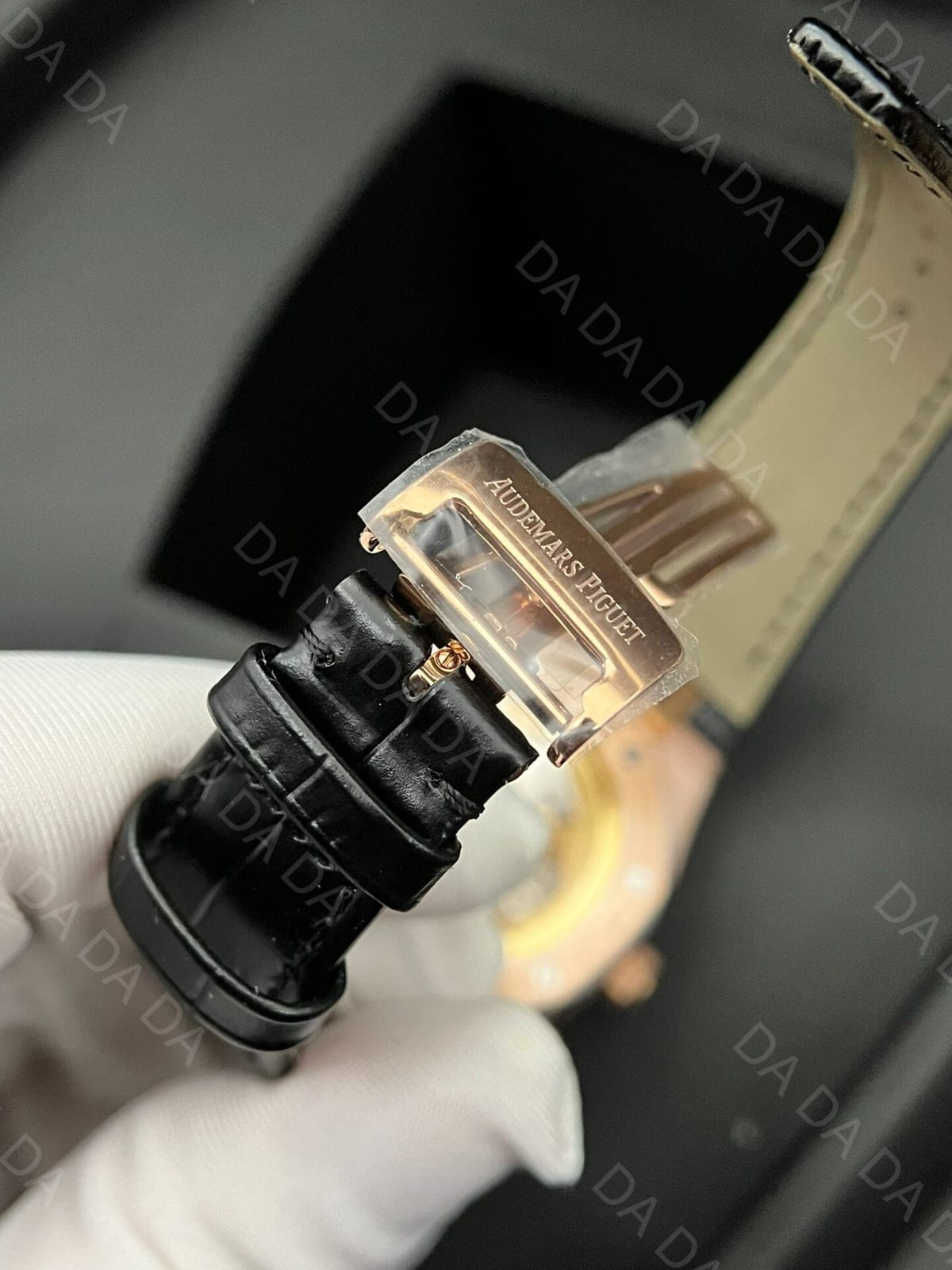 오데마피게 로얄오크 15500 금통 검판 가죽밴드 41mm 7