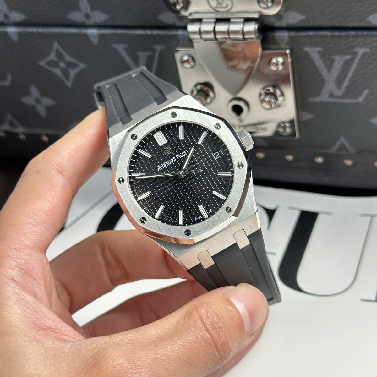 오데마피게 로얄오크 15500 검판 러버밴드 41mm 4