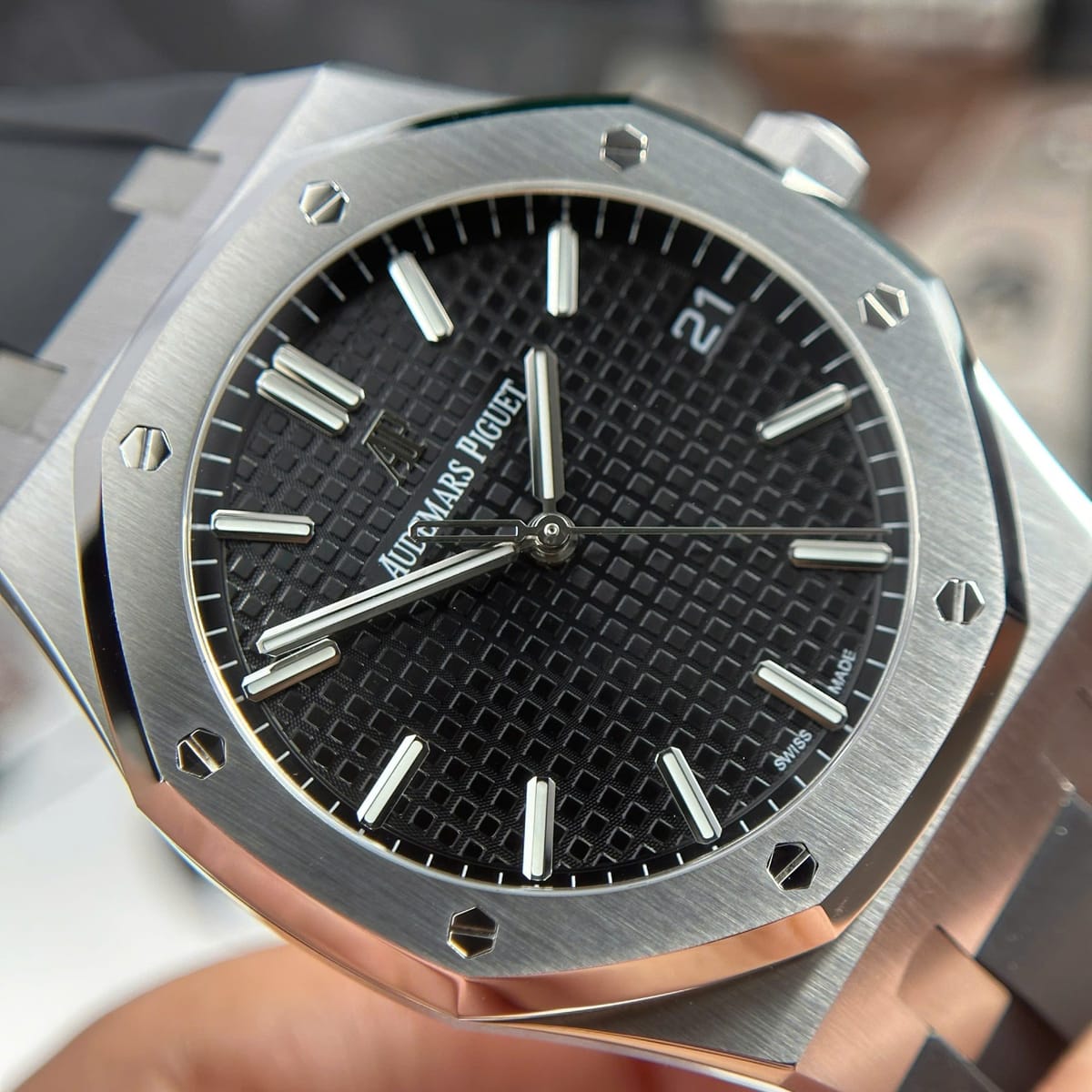 오데마피게 로얄오크 15500 검판 러버밴드 41mm 5