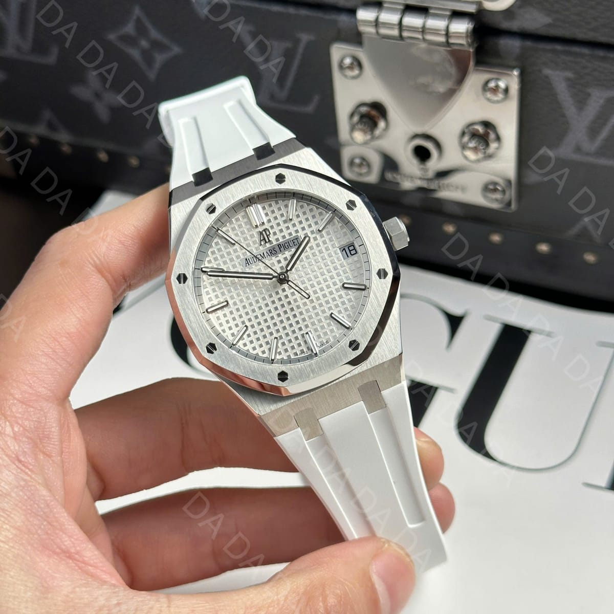 오데마피게 로얄오크 15500 흰판 러버밴드 41mm 3