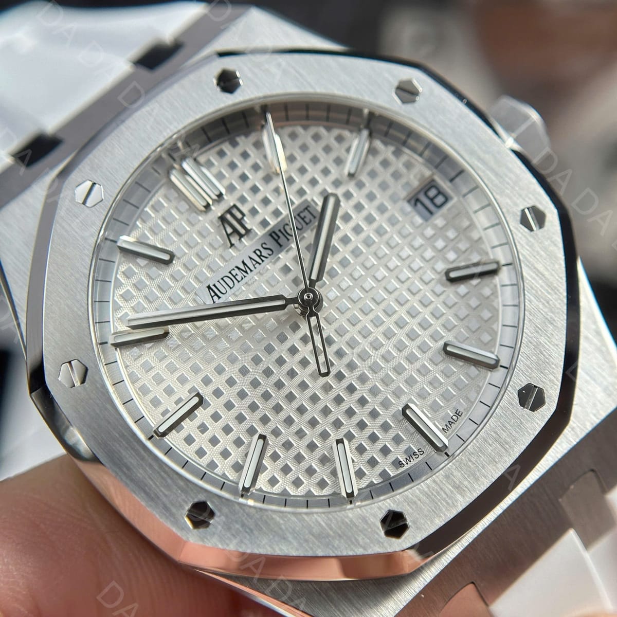 오데마피게 로얄오크 15500 흰판 러버밴드 41mm 5