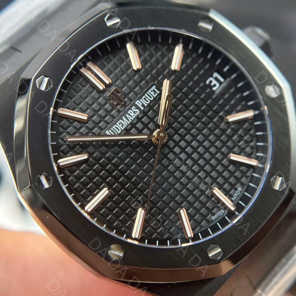 오데마피게 로얄오크 15500 블랙세라믹 검판 골드 커스텀 41mm 6