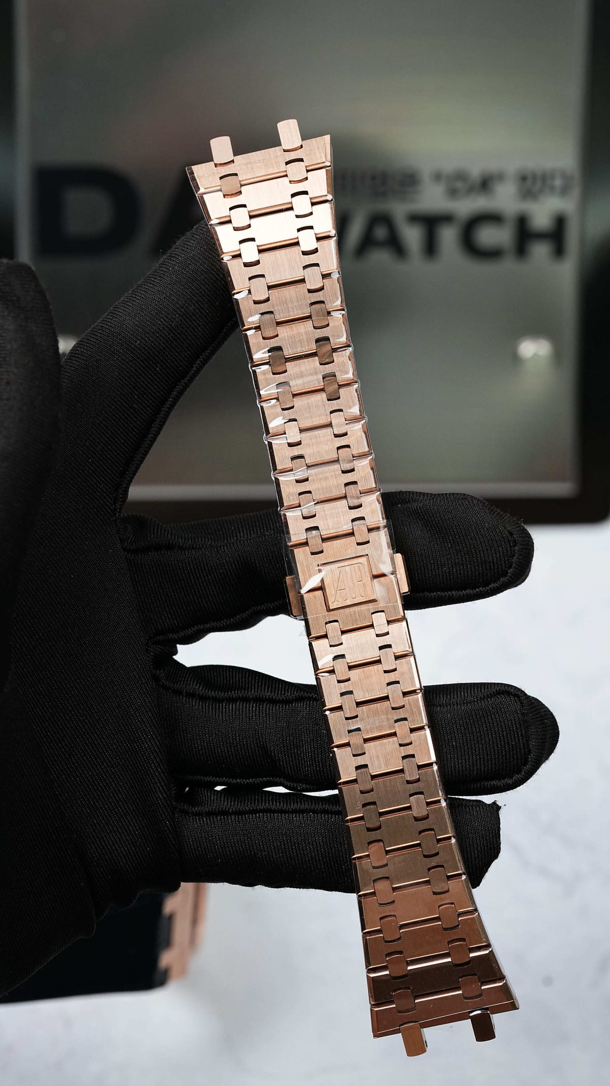 오데마피게 로얄오크 15510 50주년 에디션 금통 청판 가죽밴드 41mm 18