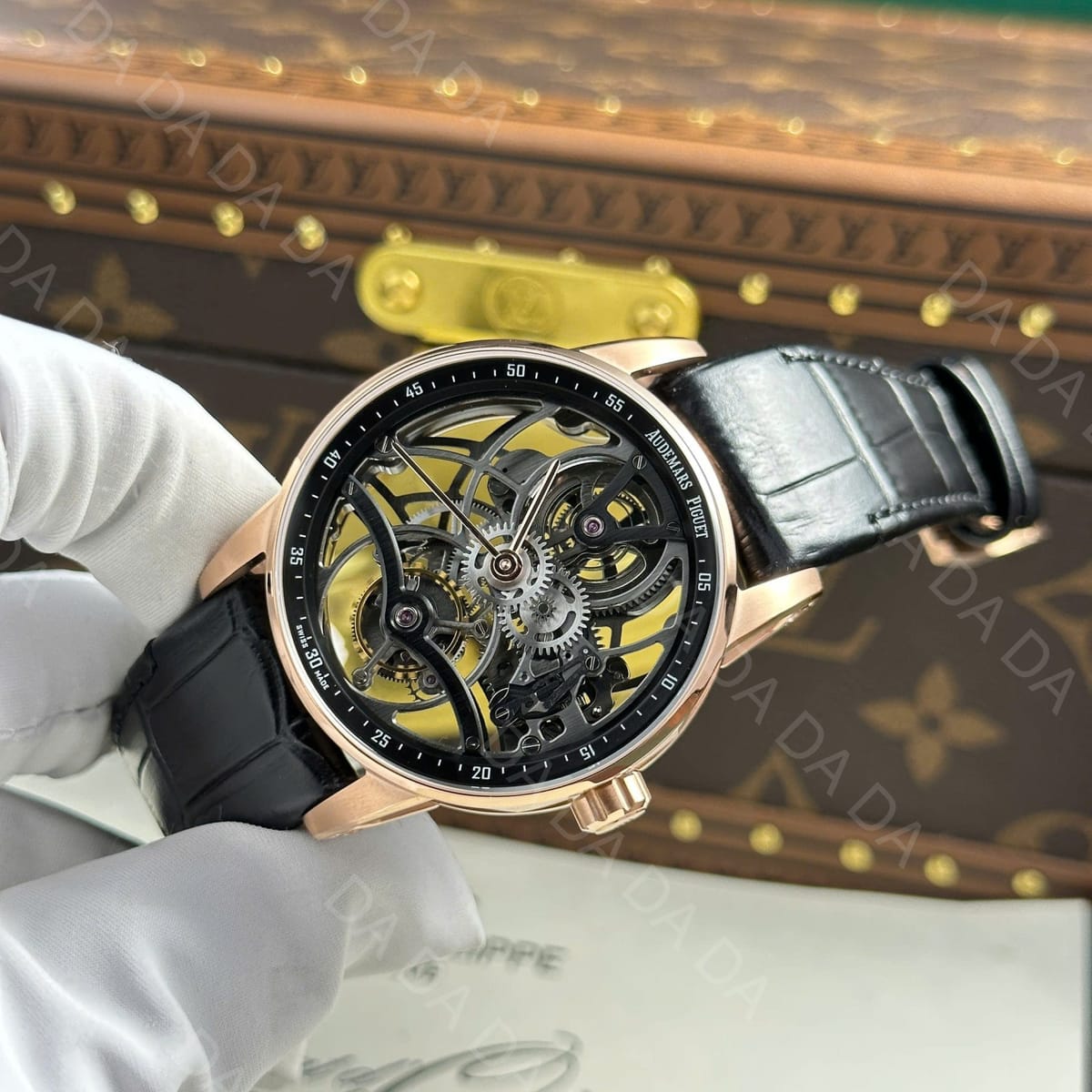 오데마피게 코드 26600 플라잉 뚜르비옹 로즈골드 금통 블랙 41mm 3