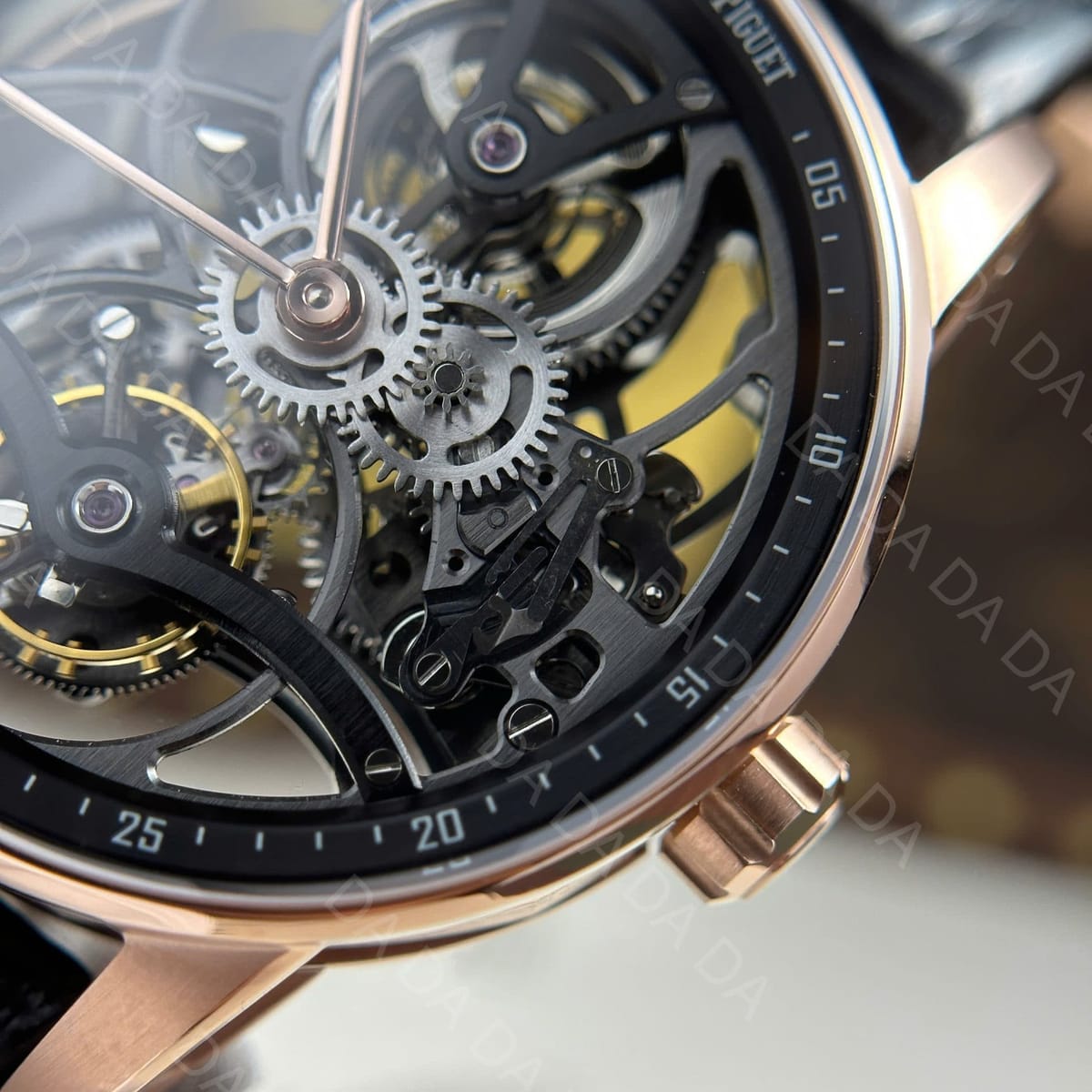 오데마피게 코드 26600 플라잉 뚜르비옹 로즈골드 금통 블랙 41mm 7