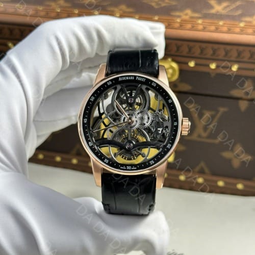 오데마피게 코드 26600 플라잉 뚜르비옹 로즈골드 금통 블랙 41mm