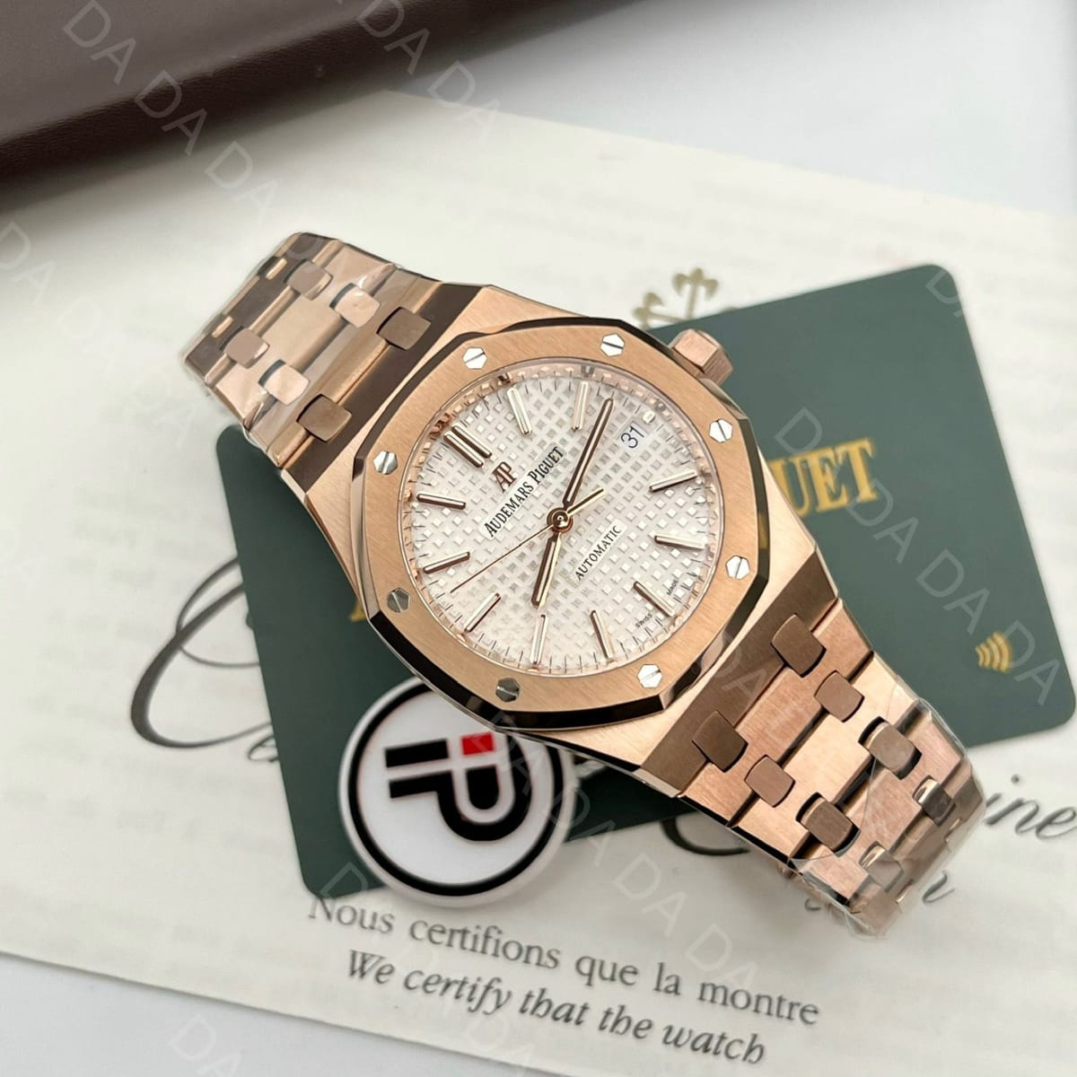 오데마피게 로얄오크 15450 로즈골드 금통 흰판 37mm 3