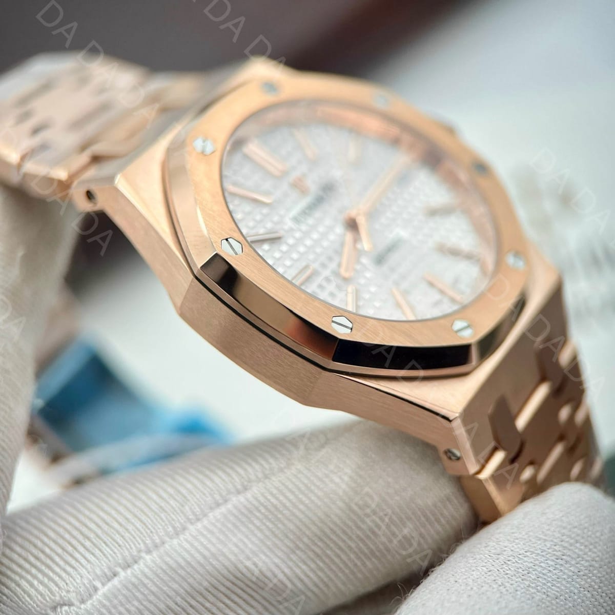 오데마피게 로얄오크 15450 로즈골드 금통 흰판 37mm 6