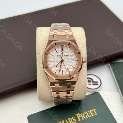오데마피게 로얄오크 15450 로즈골드 금통 흰판 37mm