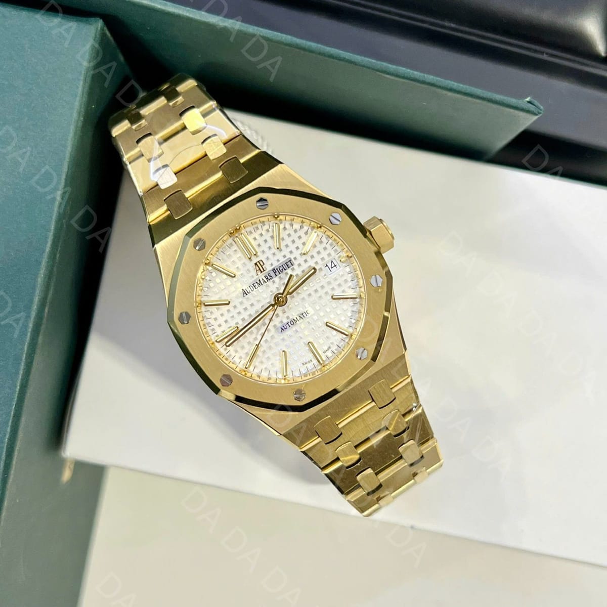 오데마피게 로얄오크 15450 옐로우골드 금통 흰판 37mm 3