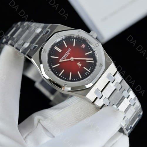 오데마피게 로얄오크 16202 엑스트라 씬 점보 레드 다이얼 39mm