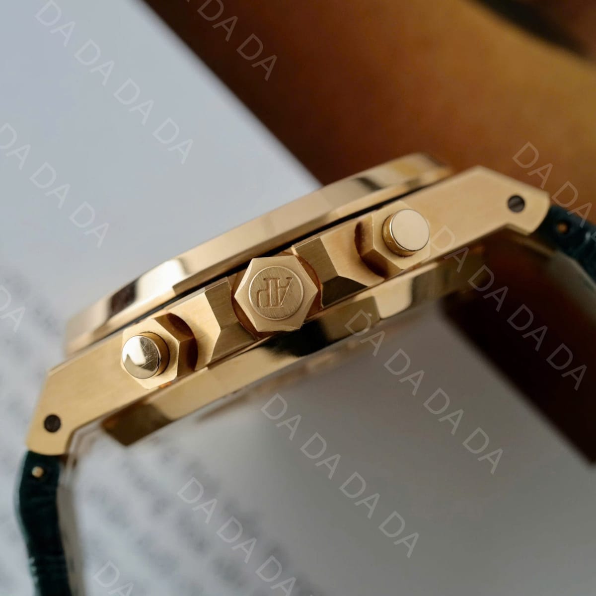오데마피게 로얄오크 26240 금통 그린다이얼 가죽밴드 41mm 7