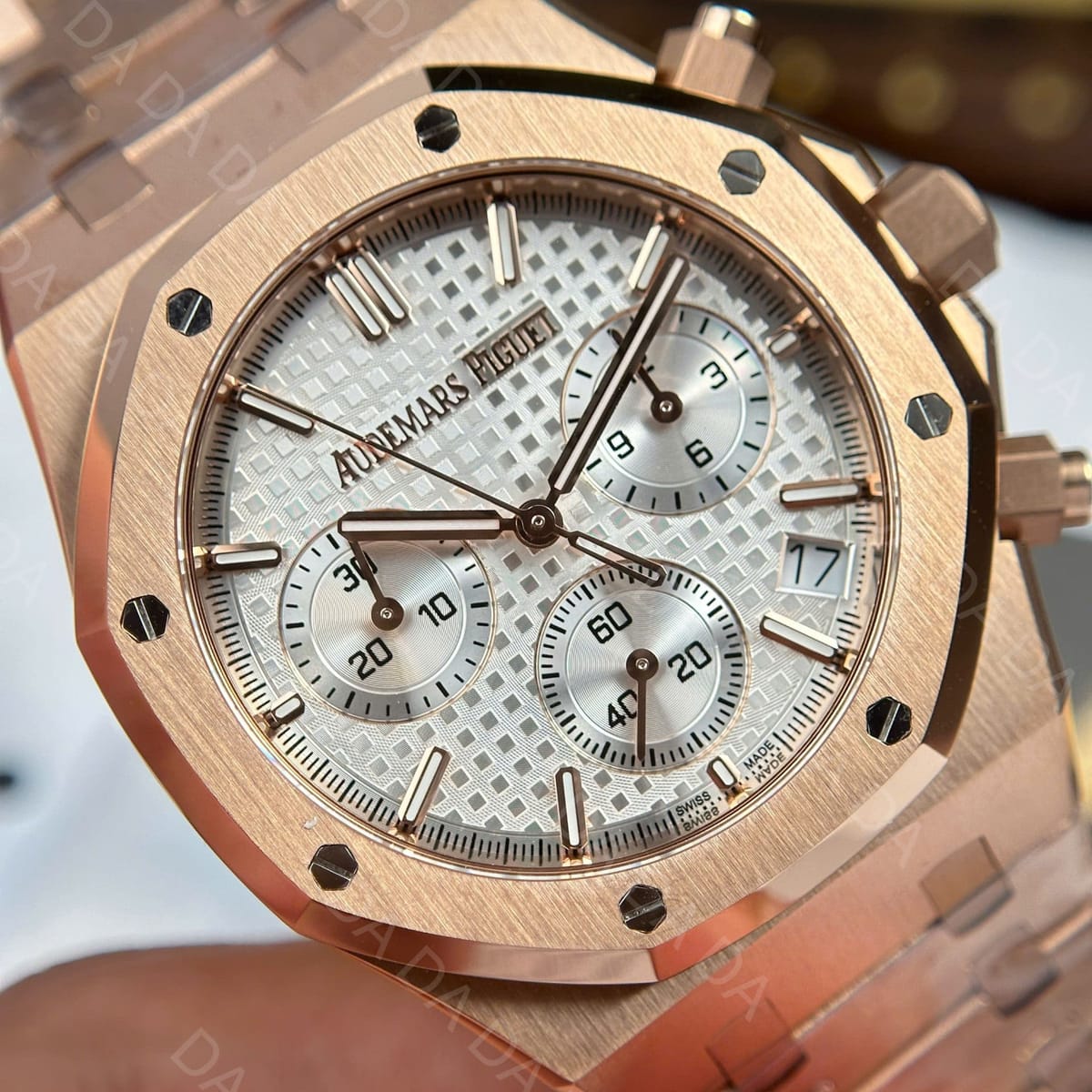 오데마피게 로얄오크 26240 로즈골드 금통 흰판 41mm 5