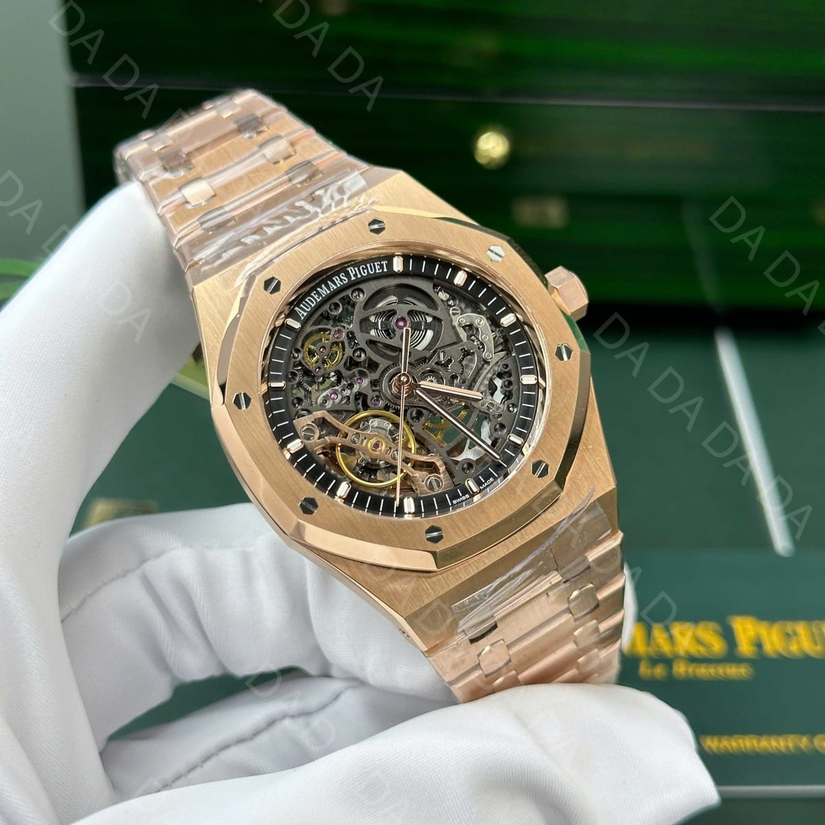 오데마피게 로얄오크 15407 더블벨런스 휠 오픈워크 금통 41mm 4