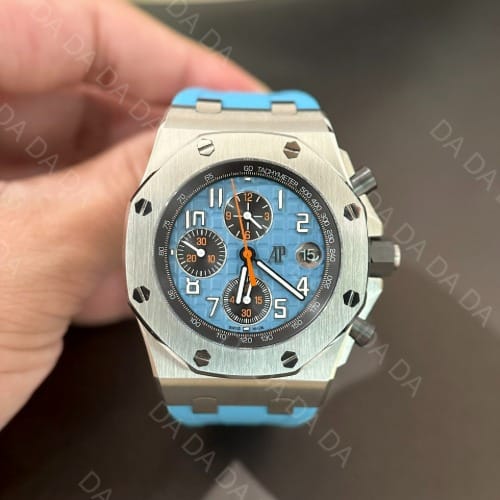오데마피게 오프쇼어 26238 블루 러버스트랩 42mm