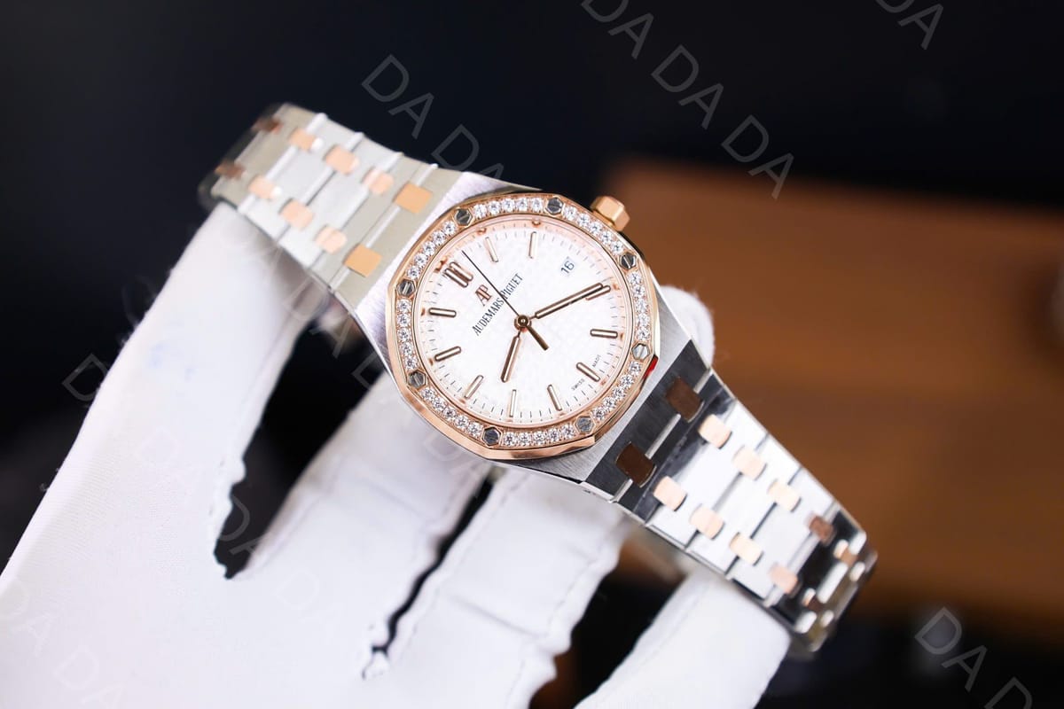 오데마피게 로얄오크 77351 로즈골드 콤비 흰판 34mm 3