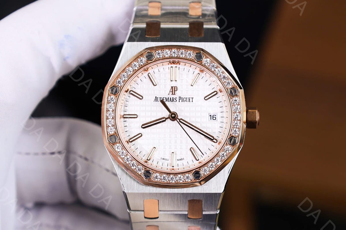 오데마피게 로얄오크 77351 로즈골드 콤비 흰판 34mm 4