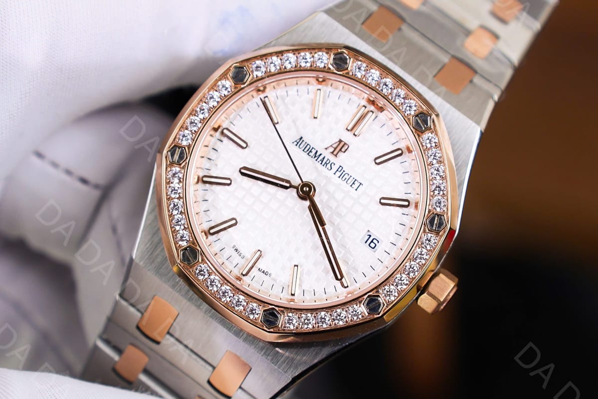 오데마피게 로얄오크 77351 로즈골드 콤비 흰판 34mm 5