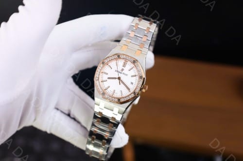 오데마피게 로얄오크 77351 로즈골드 콤비 흰판 34mm