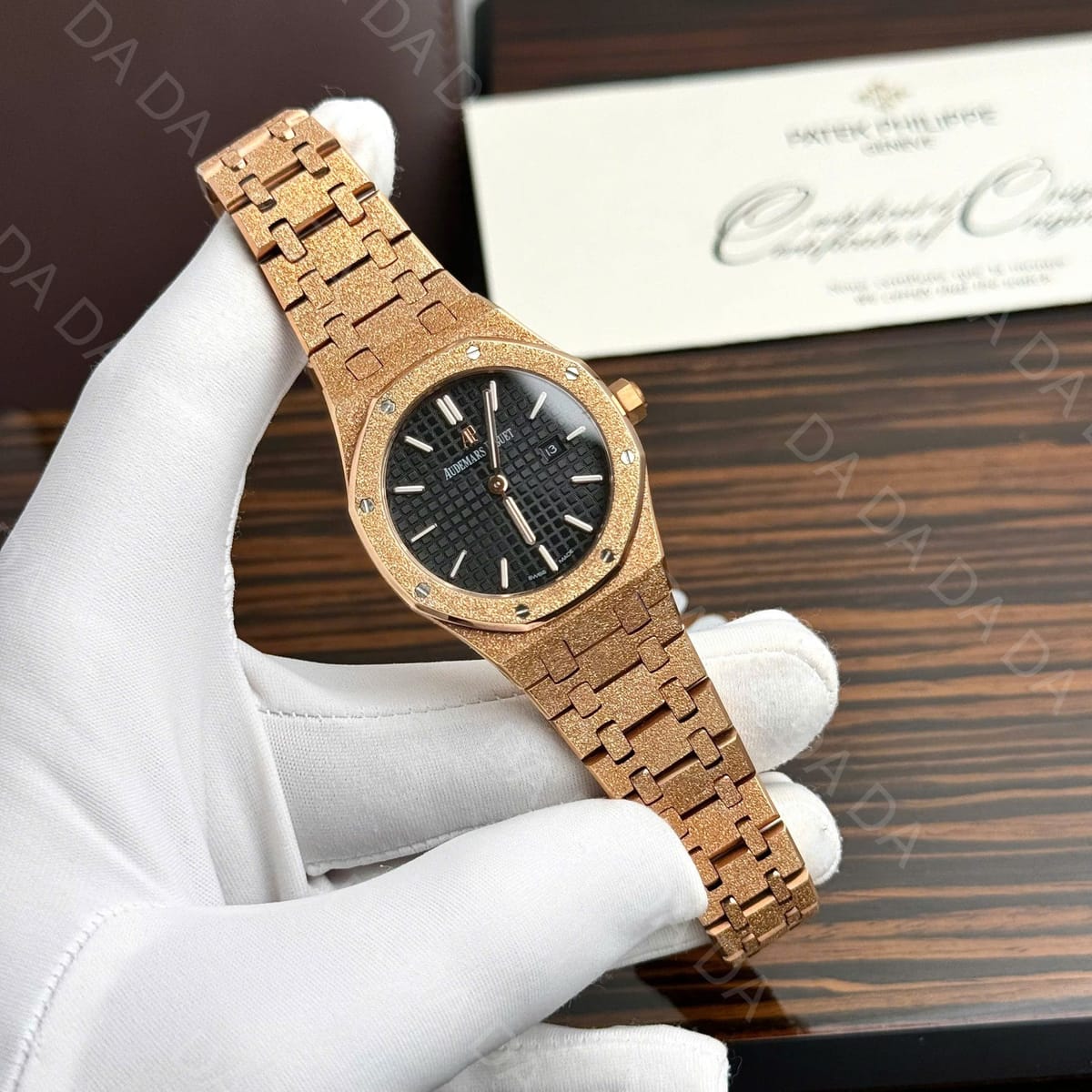 오데마피게 로얄오크 67653 금통 검판 프레스티드 34mm 3