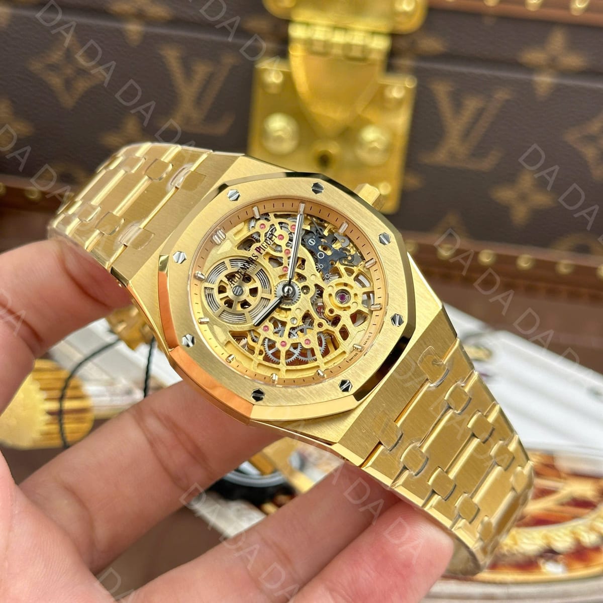 오데마피게 로얄오크 16204 오픈워크 울트라 씬 점보 옐로우골드 금통 39mm 17
