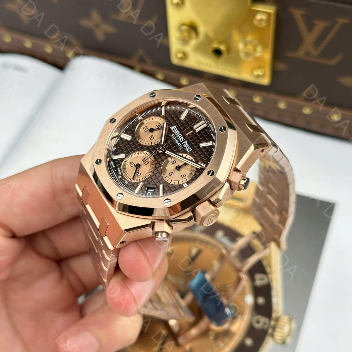 오데마피게 로얄오크 26239 로즈골드 금통 초코판 41mm 5