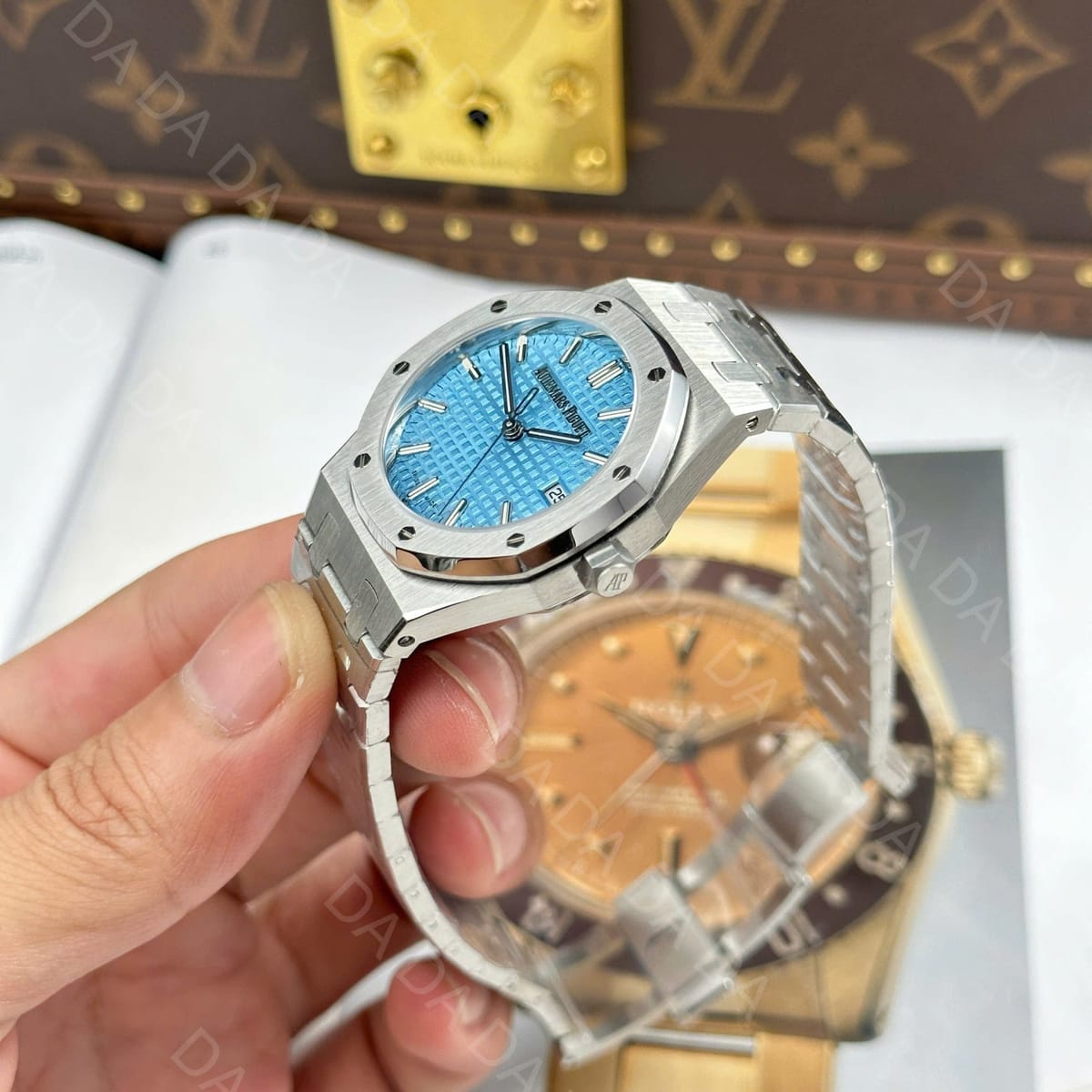 오데마피게 로얄오크 77450 아이스블루 34mm 7