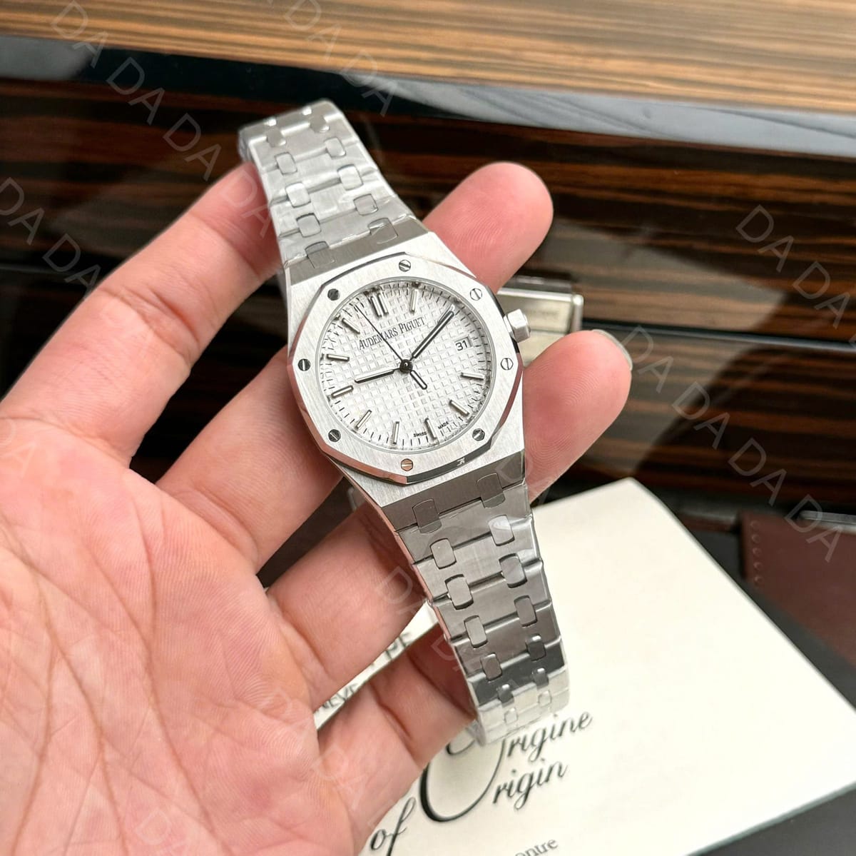 오데마피게 로얄오크 77450 스틸 흰판 34mm 4