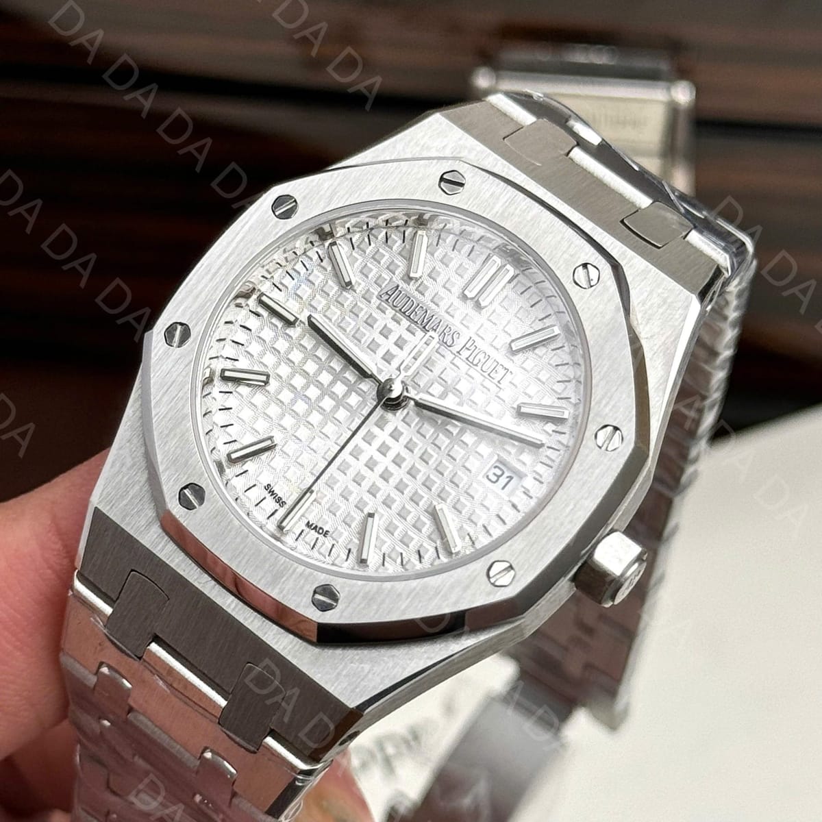 오데마피게 로얄오크 77450 스틸 흰판 34mm 5