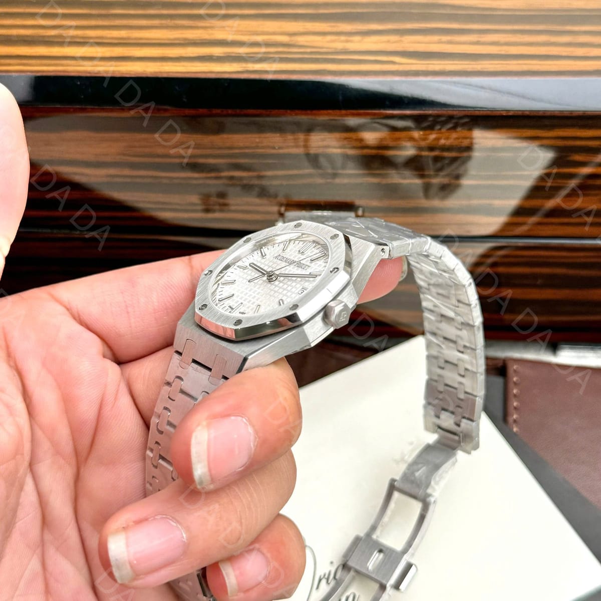 오데마피게 로얄오크 77450 스틸 흰판 34mm 6