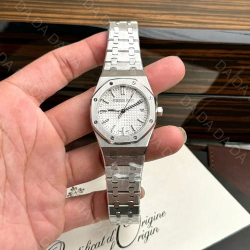 오데마피게 로얄오크 77450 스틸 흰판 34mm
