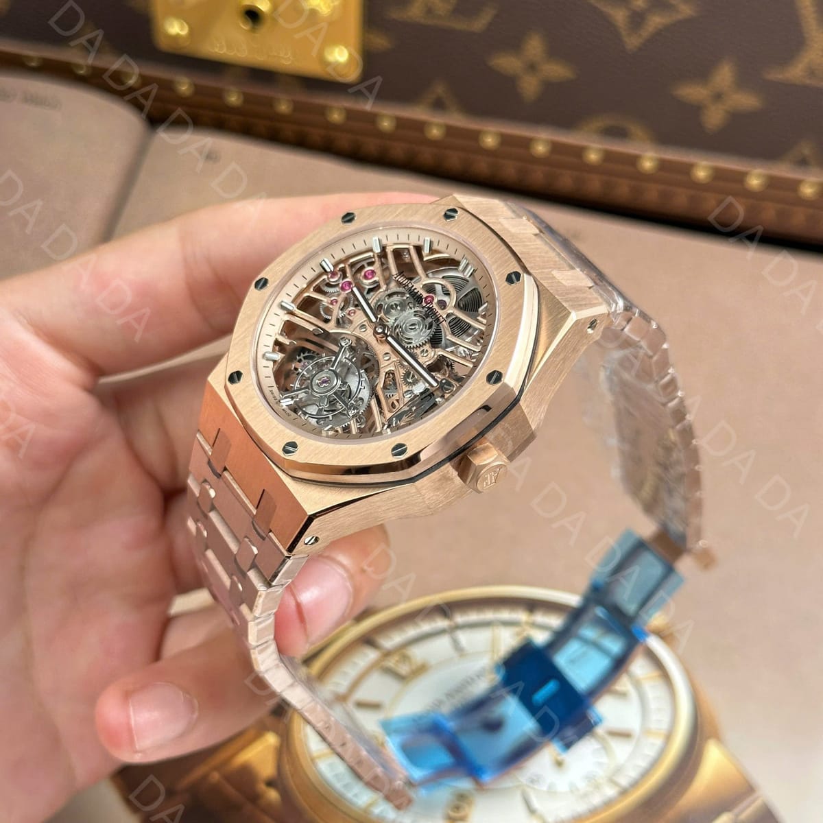 오데마피게 로얄오크 26735 스켈레톤 뚜르비옹 금통 41mm 4