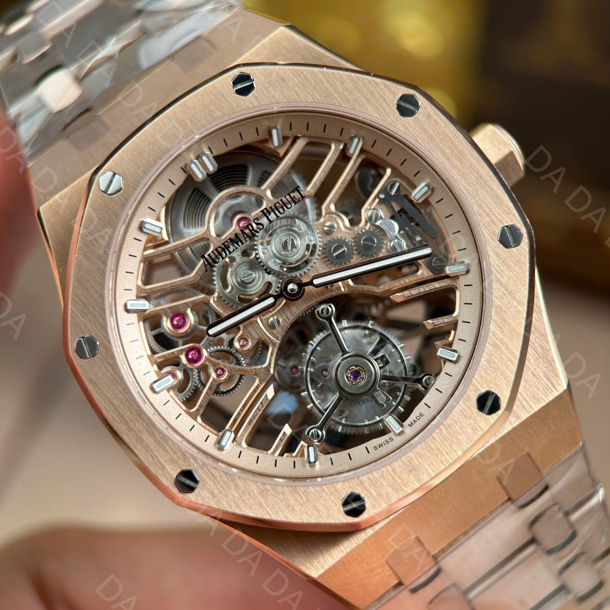 오데마피게 로얄오크 26735 스켈레톤 뚜르비옹 금통 41mm 5