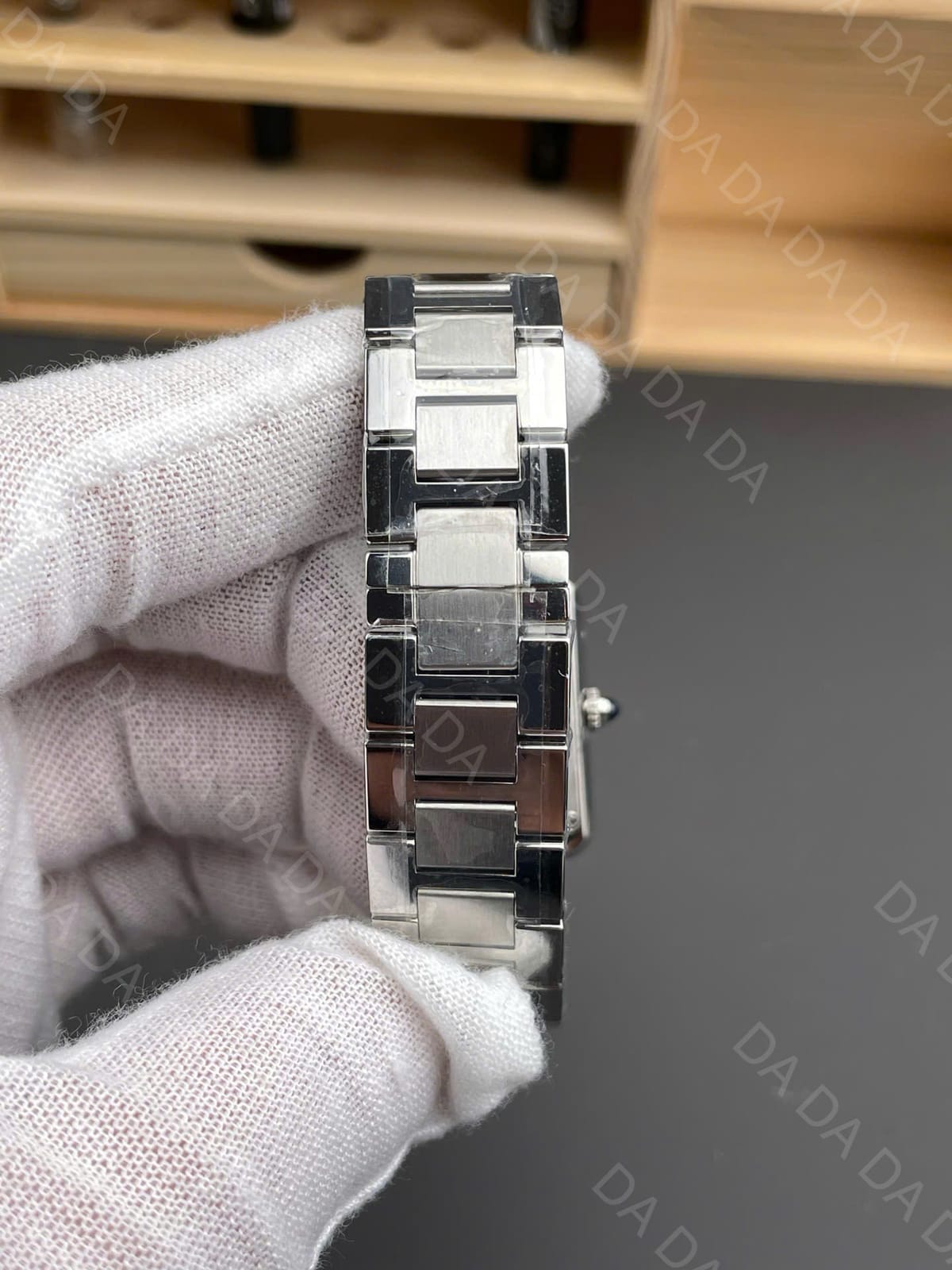 까르띠에 탱크 솔로 스틸 다이아베젤 라지 31x40mm 8