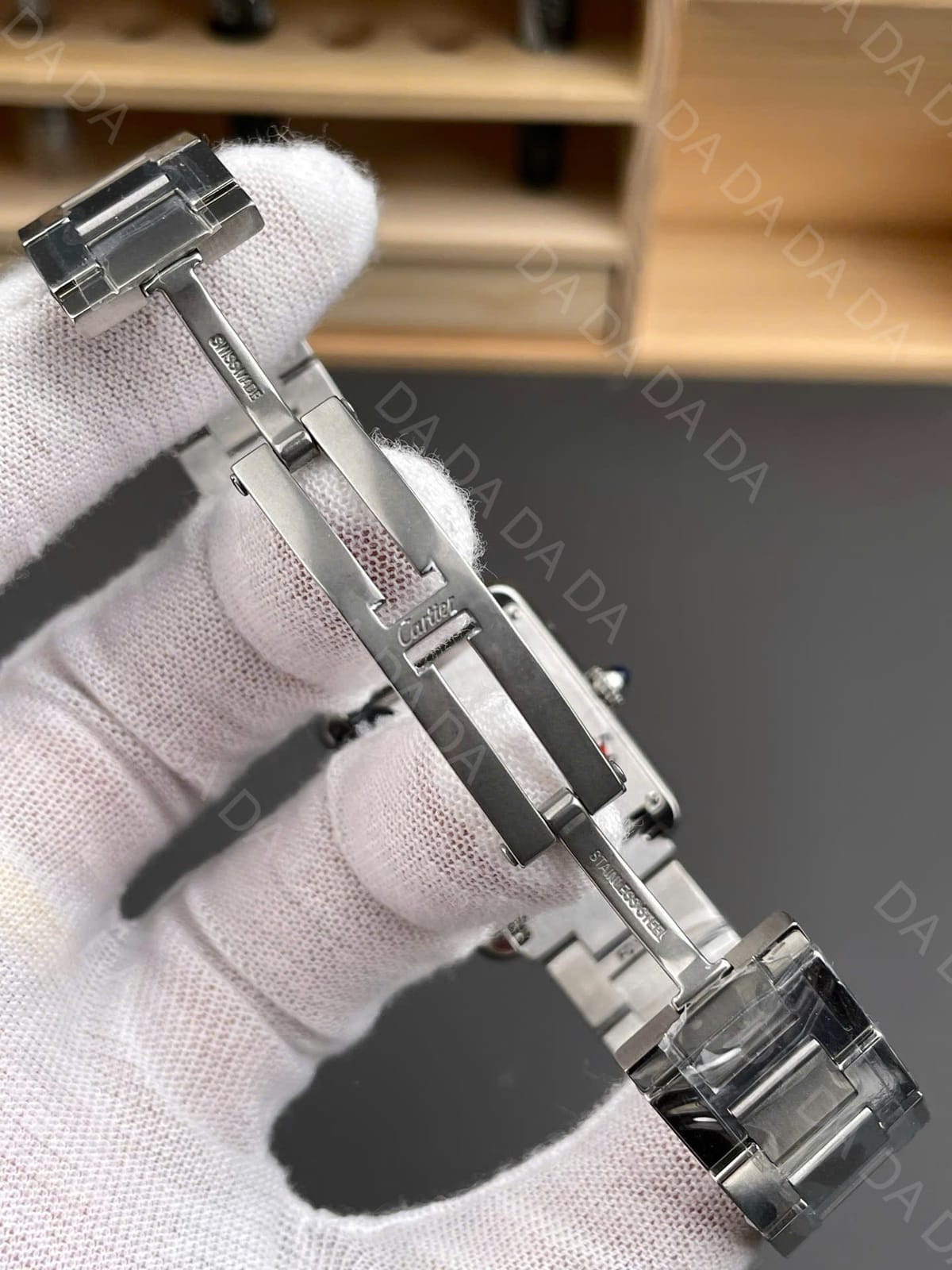 까르띠에 탱크 솔로 스틸 다이아베젤 라지 31x40mm 9