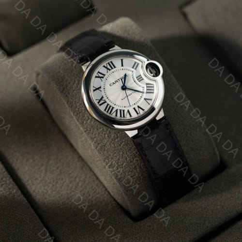 까르띠에 발롱블루 가죽밴드 오토메틱 36mm