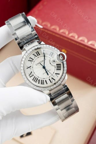 까르띠에 발롱블루 스틸 다이아베젤 오토메틱 42mm