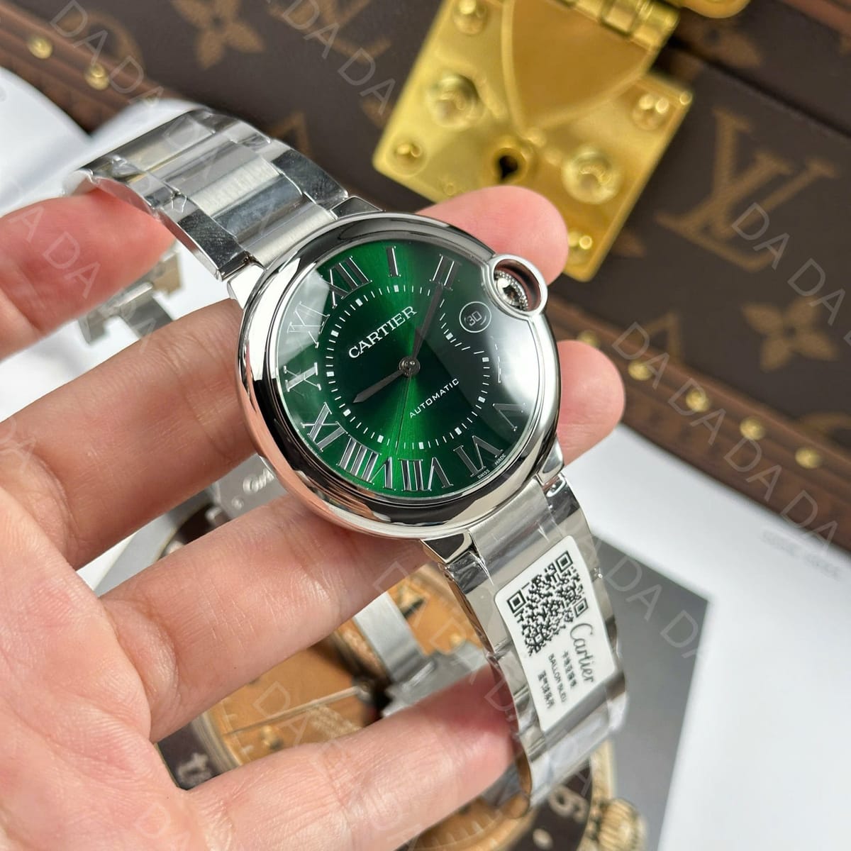까르띠에 발롱블루 스틸 그린 40mm 4
