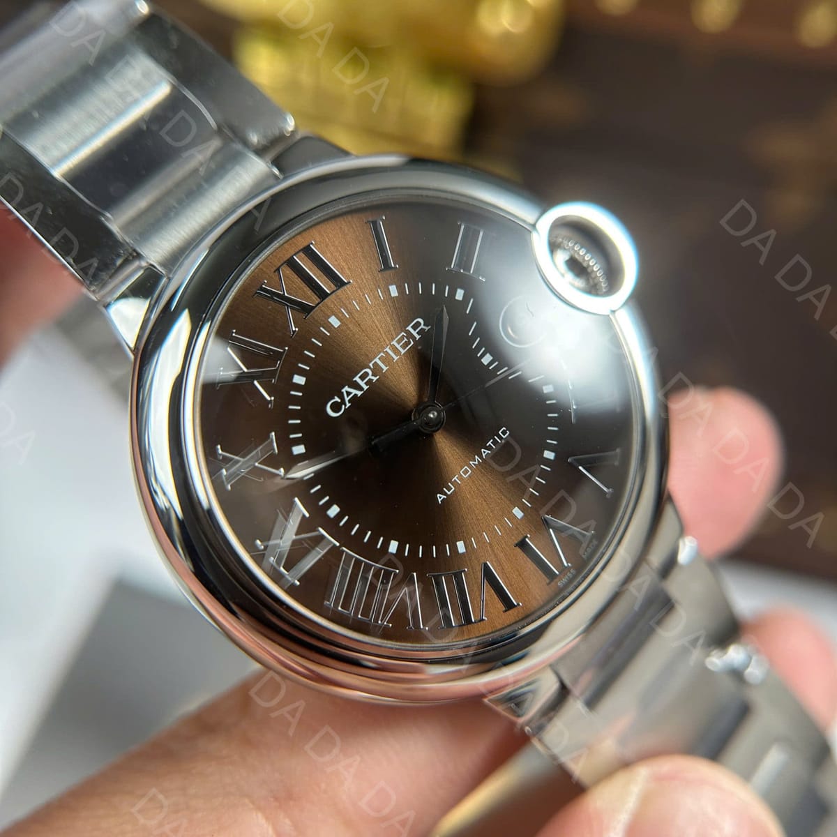 까르띠에 발롱블루 스틸 브라운 40mm 5