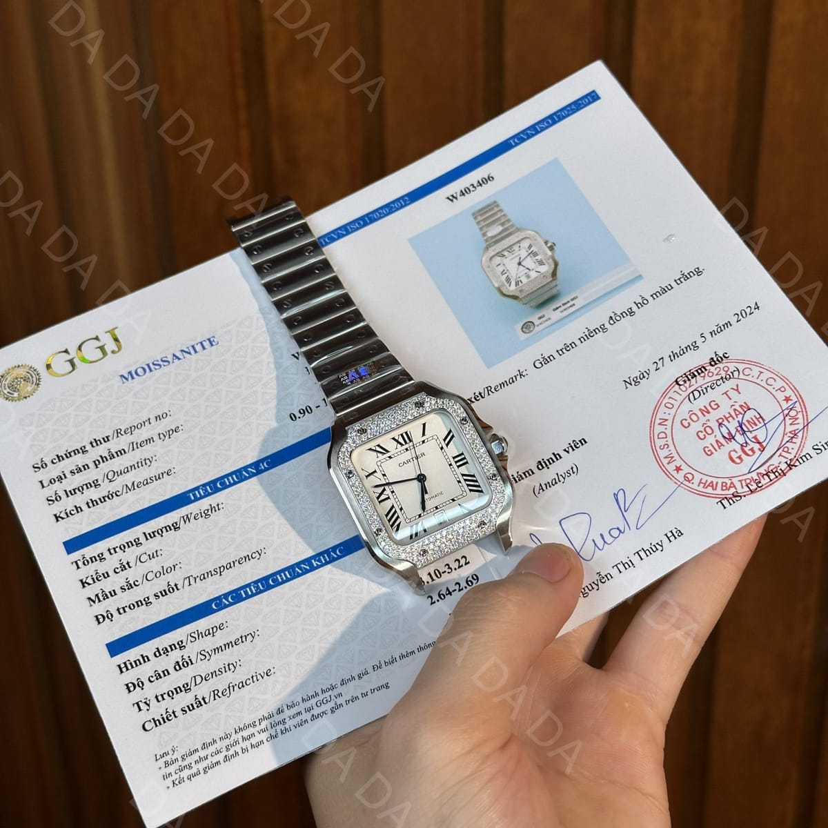 까르띠에 산토스 다이아베젤 라지 40mm 3