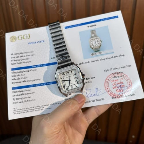 까르띠에 산토스 다이아베젤 라지 40mm