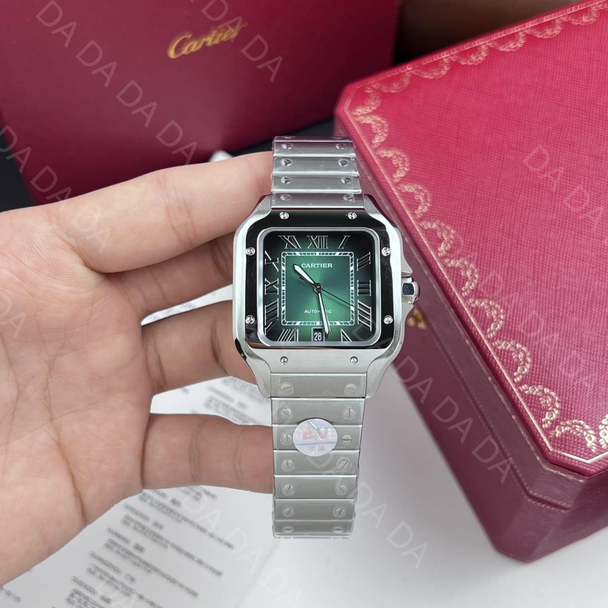 까르띠에 산토스 그린 라지 40mm 3