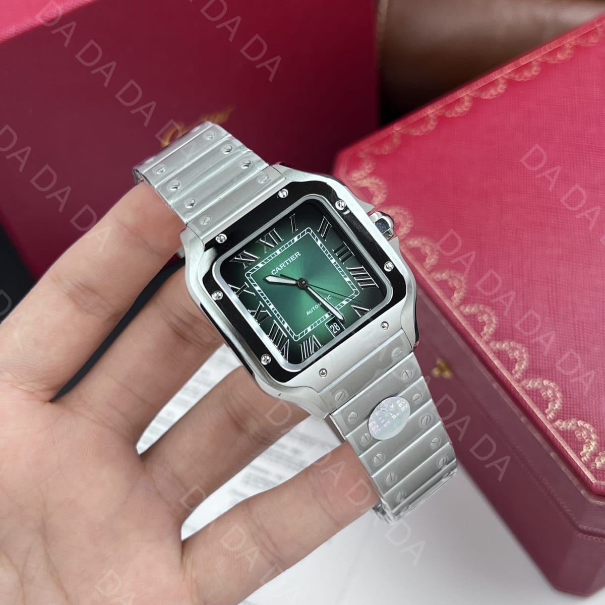 까르띠에 산토스 그린 라지 40mm 4
