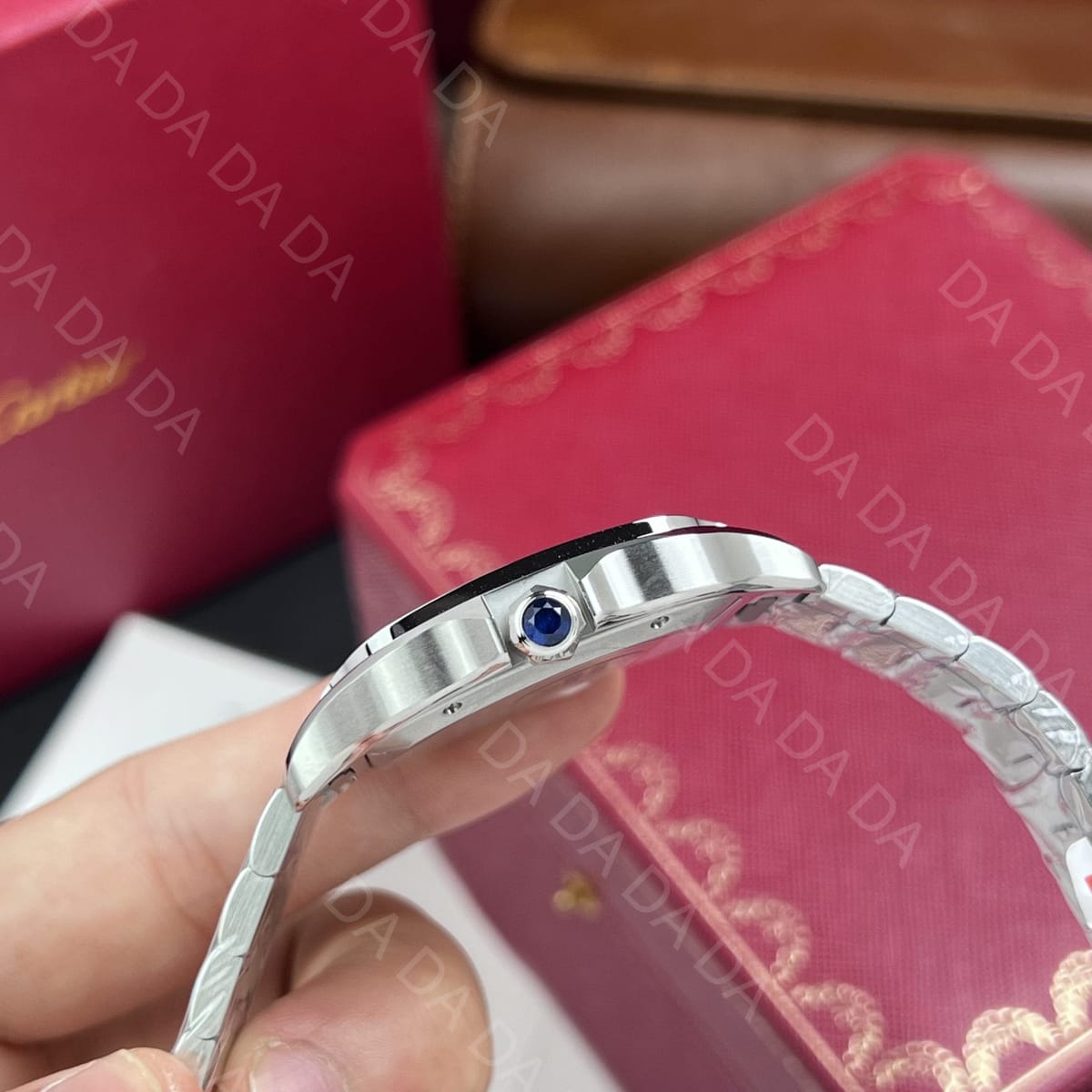 까르띠에 산토스 그린 라지 40mm 6