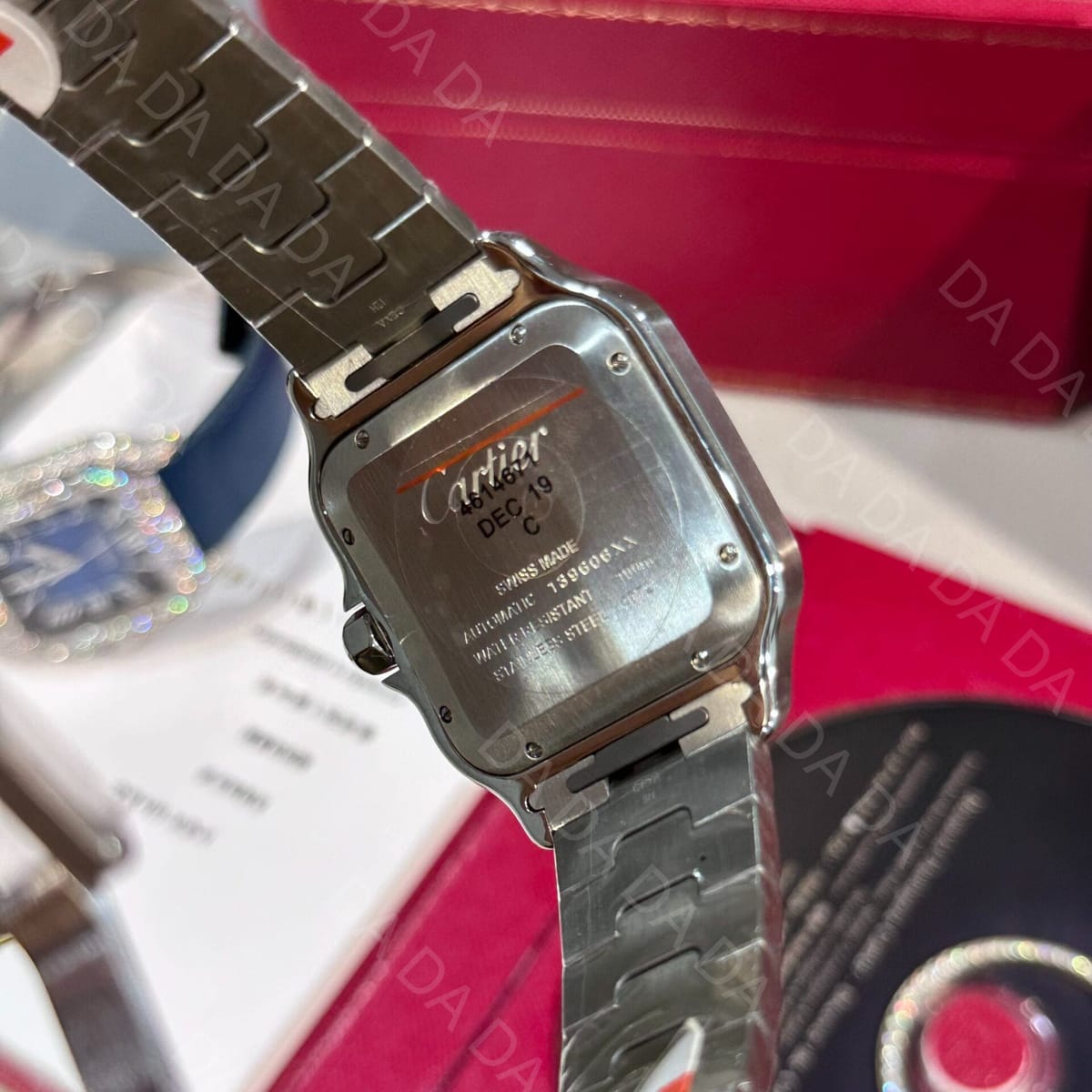 까르띠에 산토스 청판 다이아베젤 라지 40mm 6