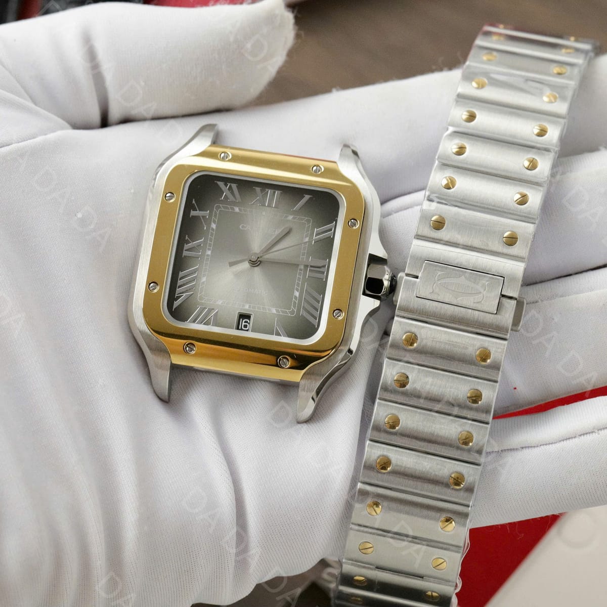 까르띠에 산토스 콤비 그레이다이얼 라지 40mm 4