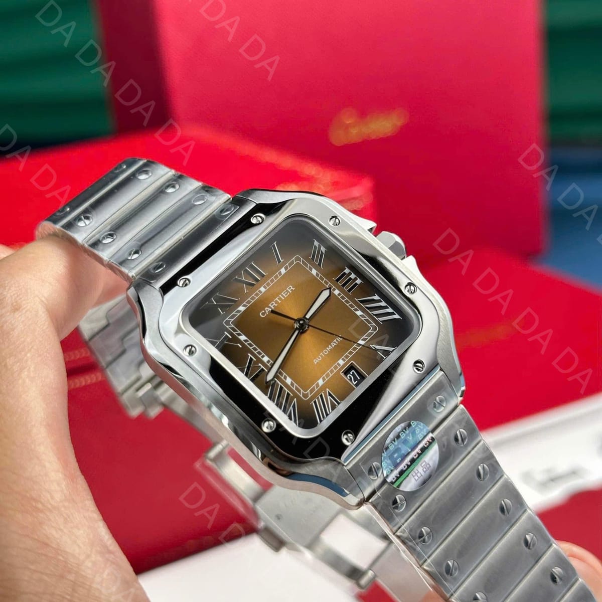 까르띠에 산토스 브라운다이얼 라지 40mm 3